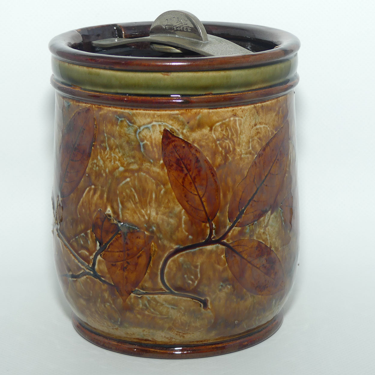 Royal Doulton Lambeth Natural Foliage tobacco jar X8531