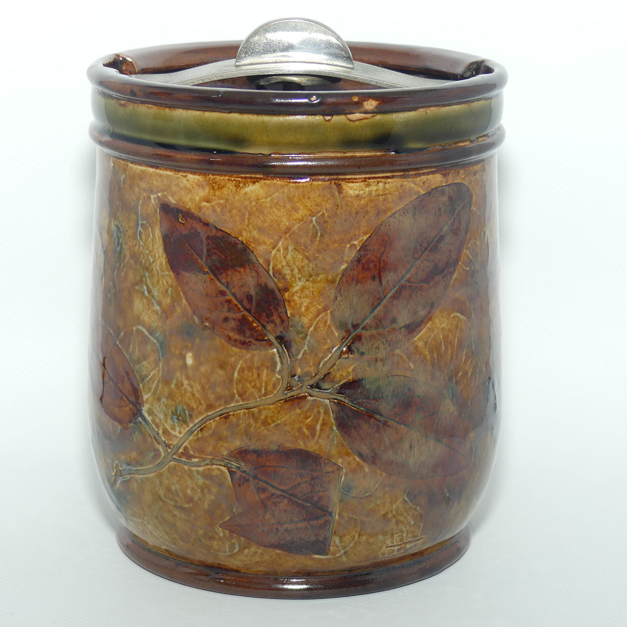 Royal Doulton Lambeth Natural Foliage tobacco jar X8531