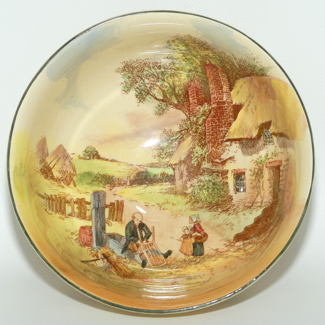 Royal Doulton Rustic England footed bowl D5694 | 19.5cm diam