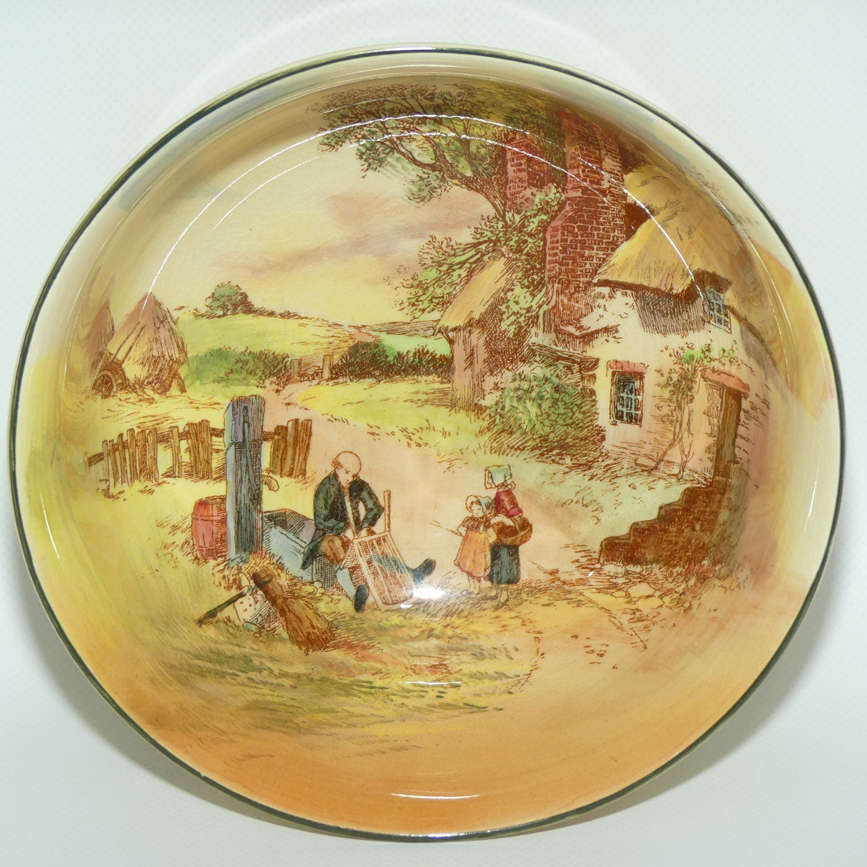 Royal Doulton Rustic England footed bowl D5694 | 19.5cm diam
