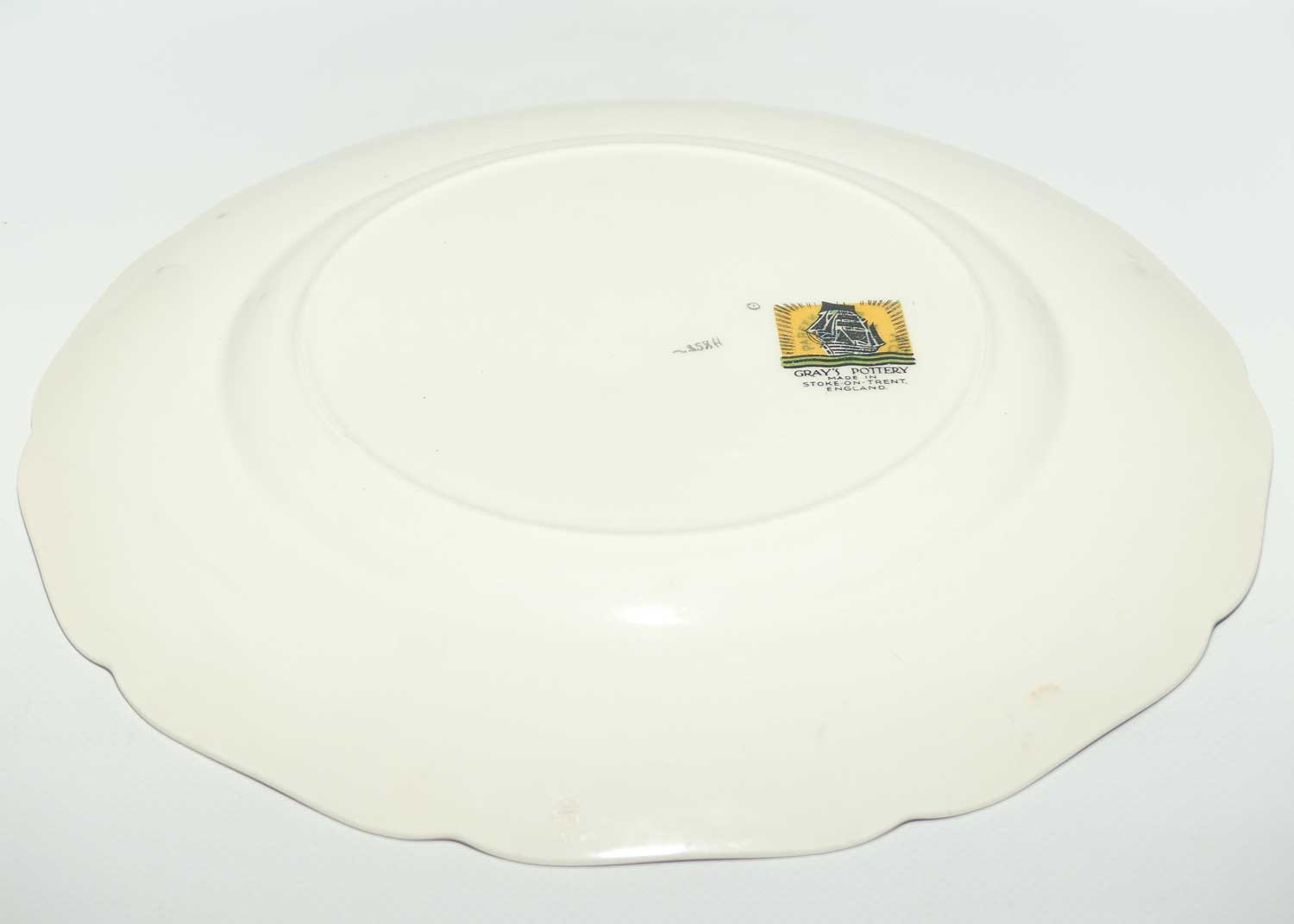 Grays Pottery Traditional English Fox Hunt plate | Lustre Copper border