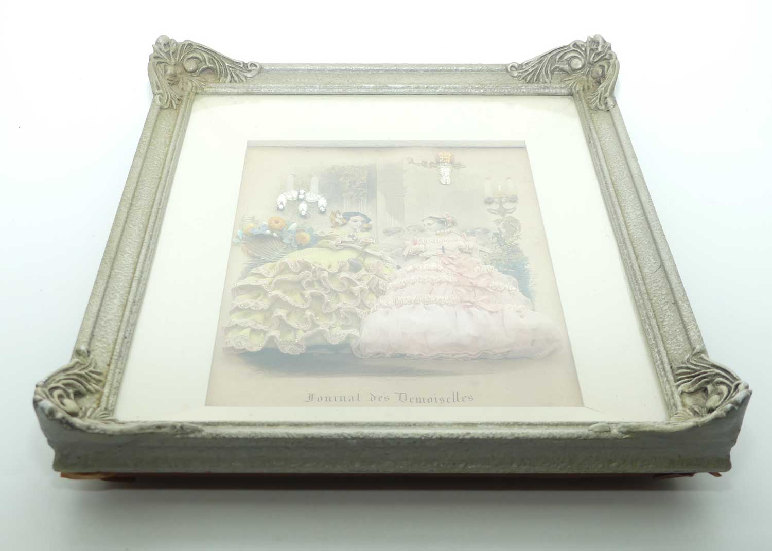 Journal des Demoiselles heavily embellished framed shadow box print | #1