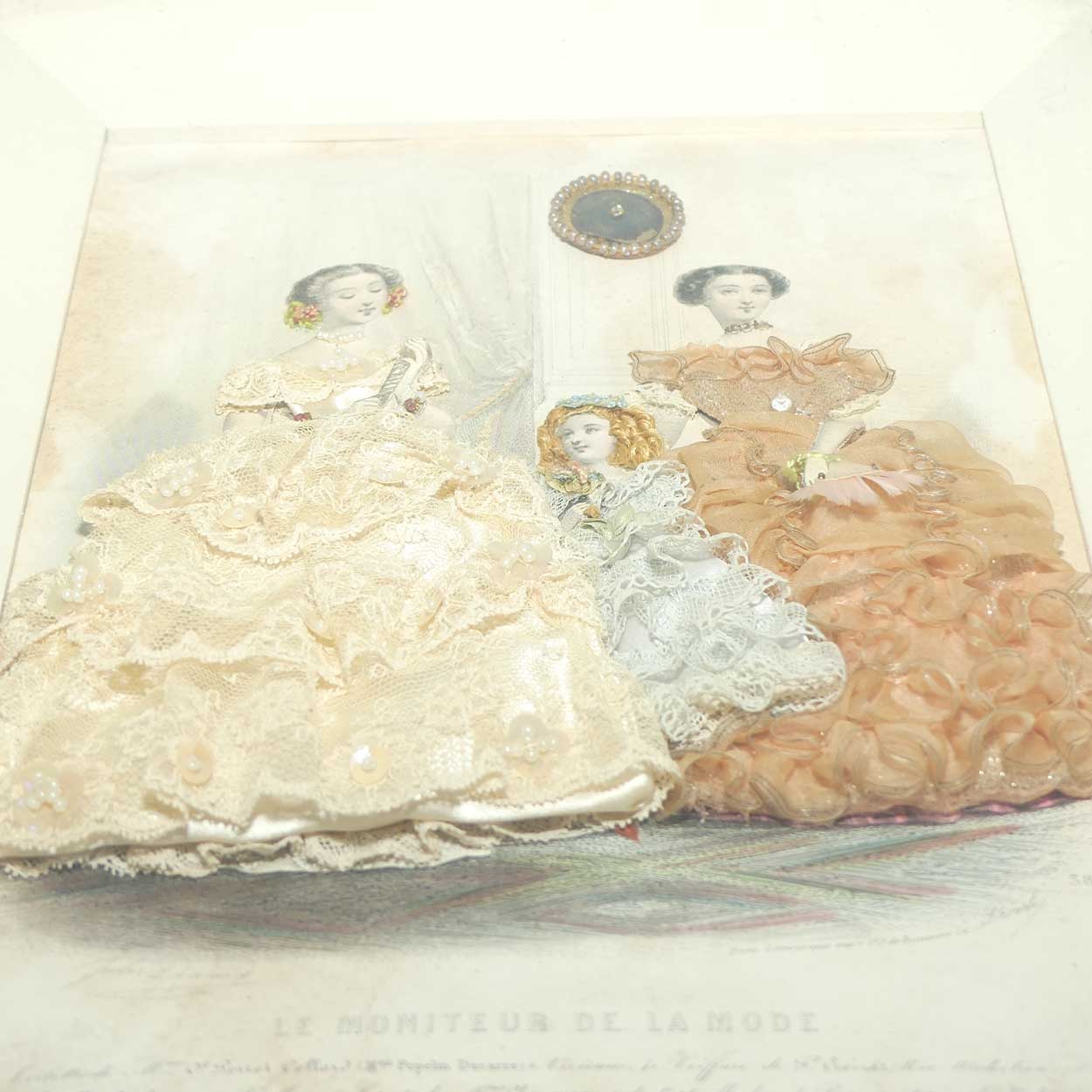 Moniteur de la Mode heavily embellished framed shadow box print | #2