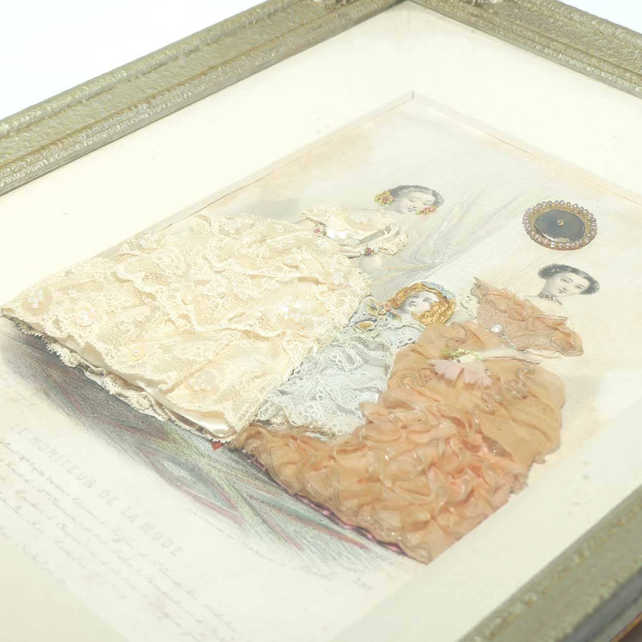 Moniteur de la Mode heavily embellished framed shadow box print | #2