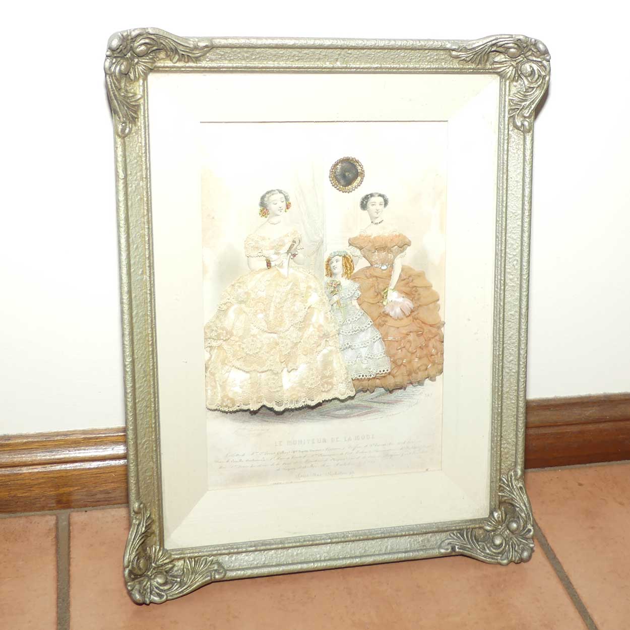 Moniteur de la Mode heavily embellished framed shadow box print | #2