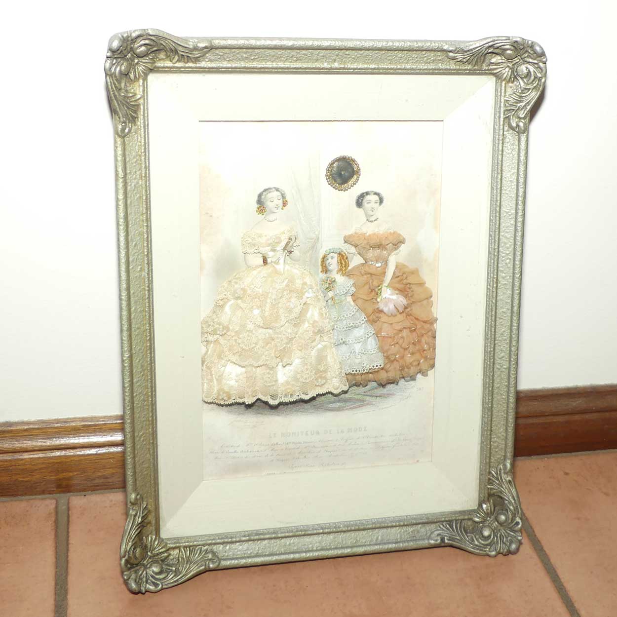 Moniteur de la Mode heavily embellished framed shadow box print | #2