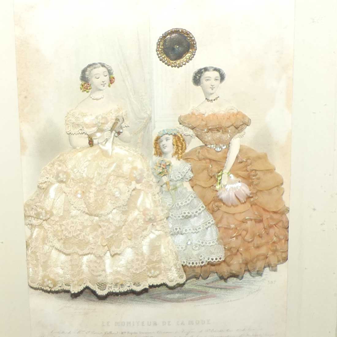 Moniteur de la Mode heavily embellished framed shadow box print | #2