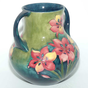 Walter Moorcroft Freesia (Green) 5/8 handled vase