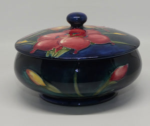 Walter Moorcroft Freesia (Blue) lidded powder bowl