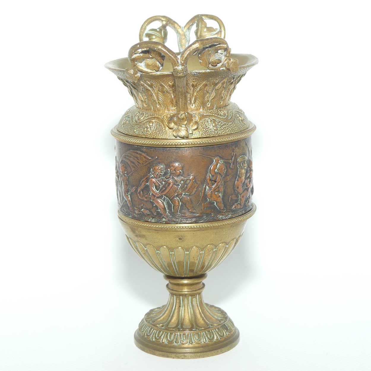 Antique French Bronze and finely Cast Brass cabinet vase