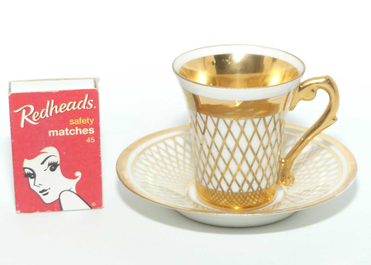 French Gilt Decorated demi tasse cup and saucer | Decor Mein Paris