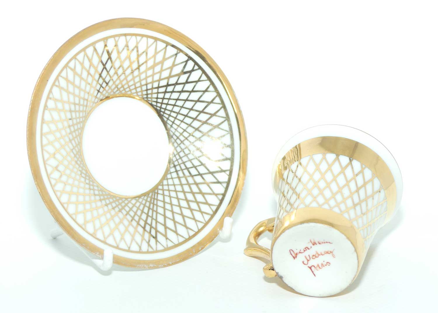 French Gilt Decorated demi tasse cup and saucer | Decor Mein Paris