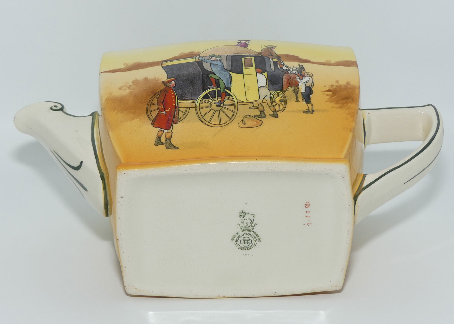 Royal Doulton Coaching Days Friar shape tea pot D2716