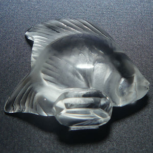 Lalique Crystal France Frosted miniature Angel Fish | Poisson