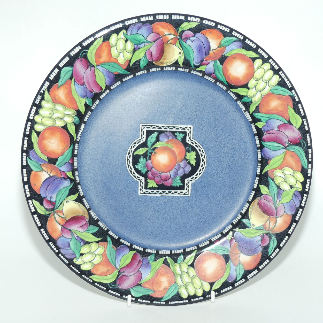 Maling plate Art Deco hand enamelled Garland of Fruit plate 5010