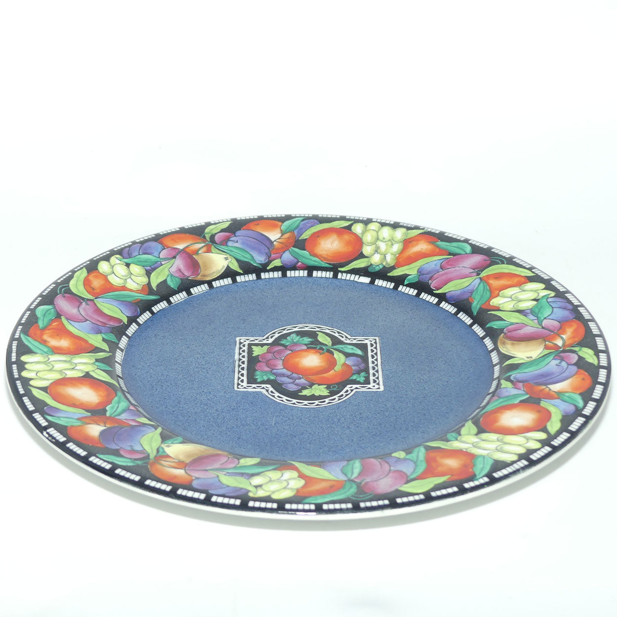 Maling plate Art Deco hand enamelled Garland of Fruit plate 5010