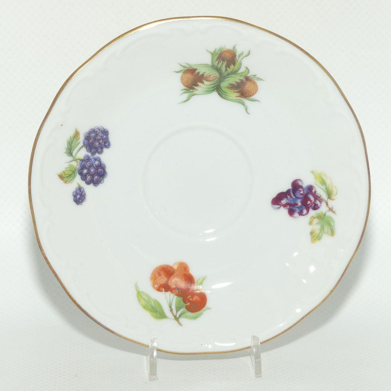 Jaeger 1897 Bavaria Germany Fruit motif demi tasse cup and saucer