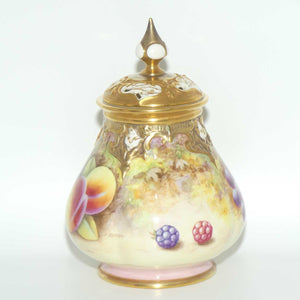 Royal Worcester hand painted fruit potpourri | 291 Shape | J Skerrett #2