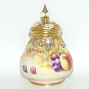 Royal Worcester hand painted fruit potpourri | 291 Shape | J Skerrett #2