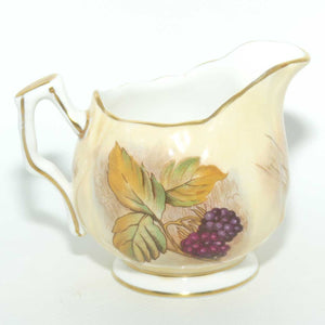 Aynsley Fruit Orchard Gold sugar and creamer | Coffee size | signed N Brunt