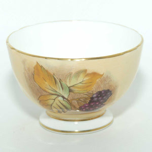 Aynsley Fruit Orchard Gold sugar and creamer | Coffee size | signed N Brunt