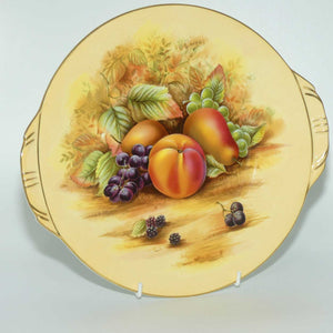 Aynsley Fruit Orchard Gold tab handled plate (Big Pattern)