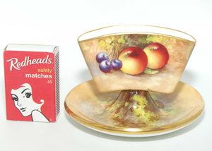 Royal Worcester hand painted Fruit toothpick holder