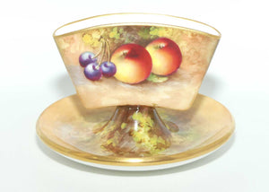 Royal Worcester hand painted Fruit toothpick holder