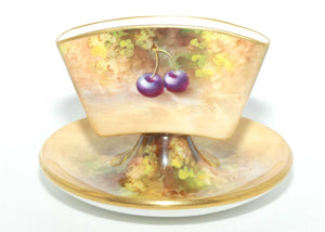 Royal Worcester hand painted Fruit toothpick holder