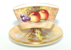 Royal Worcester hand painted Fruit toothpick holder