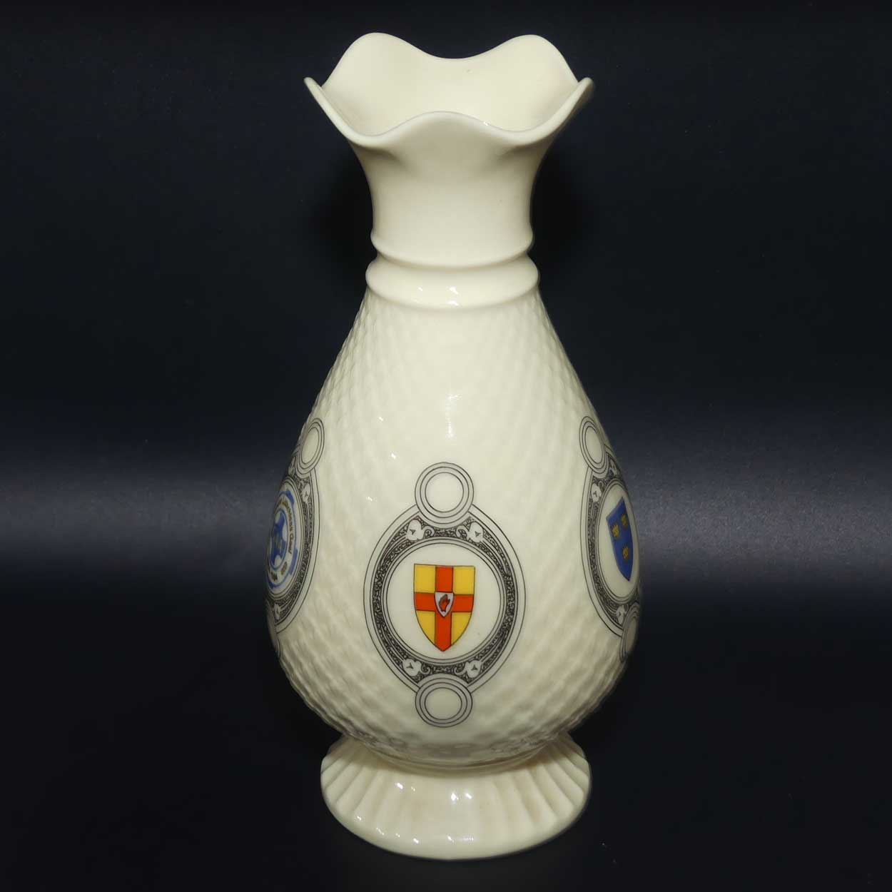 Belleek Gaelic Athletic Association 100 Year commemorative vase | Brown Mark