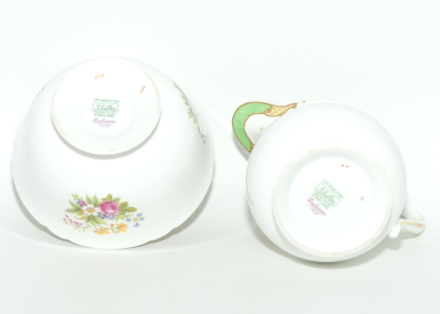 Shelley Gainsborough shape milk and sugar Dubarry | Green | 13396