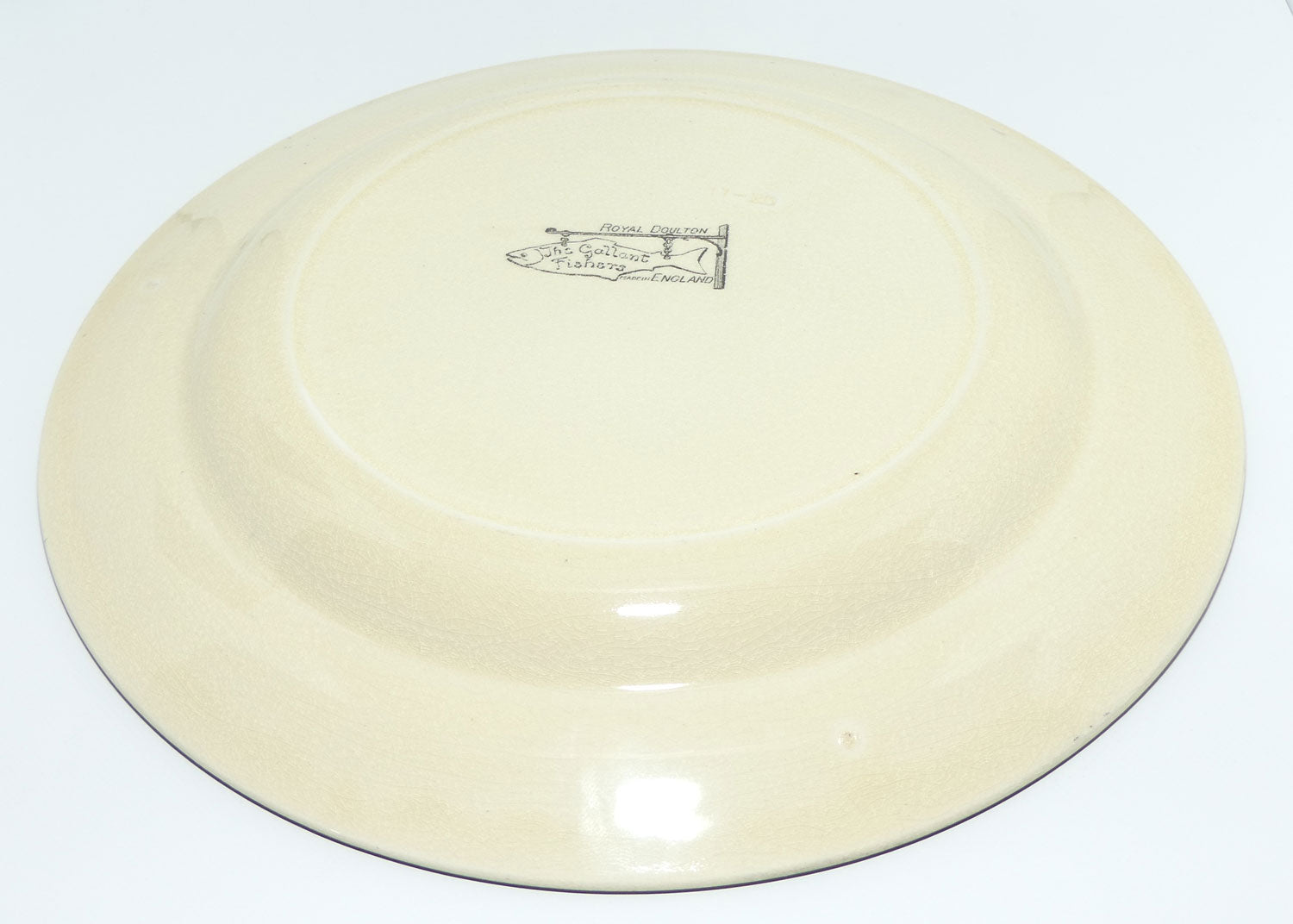 Royal Doulton Gallant Fishers plate | 26.5cm | Of Recreation there is none so free as fishing is alone