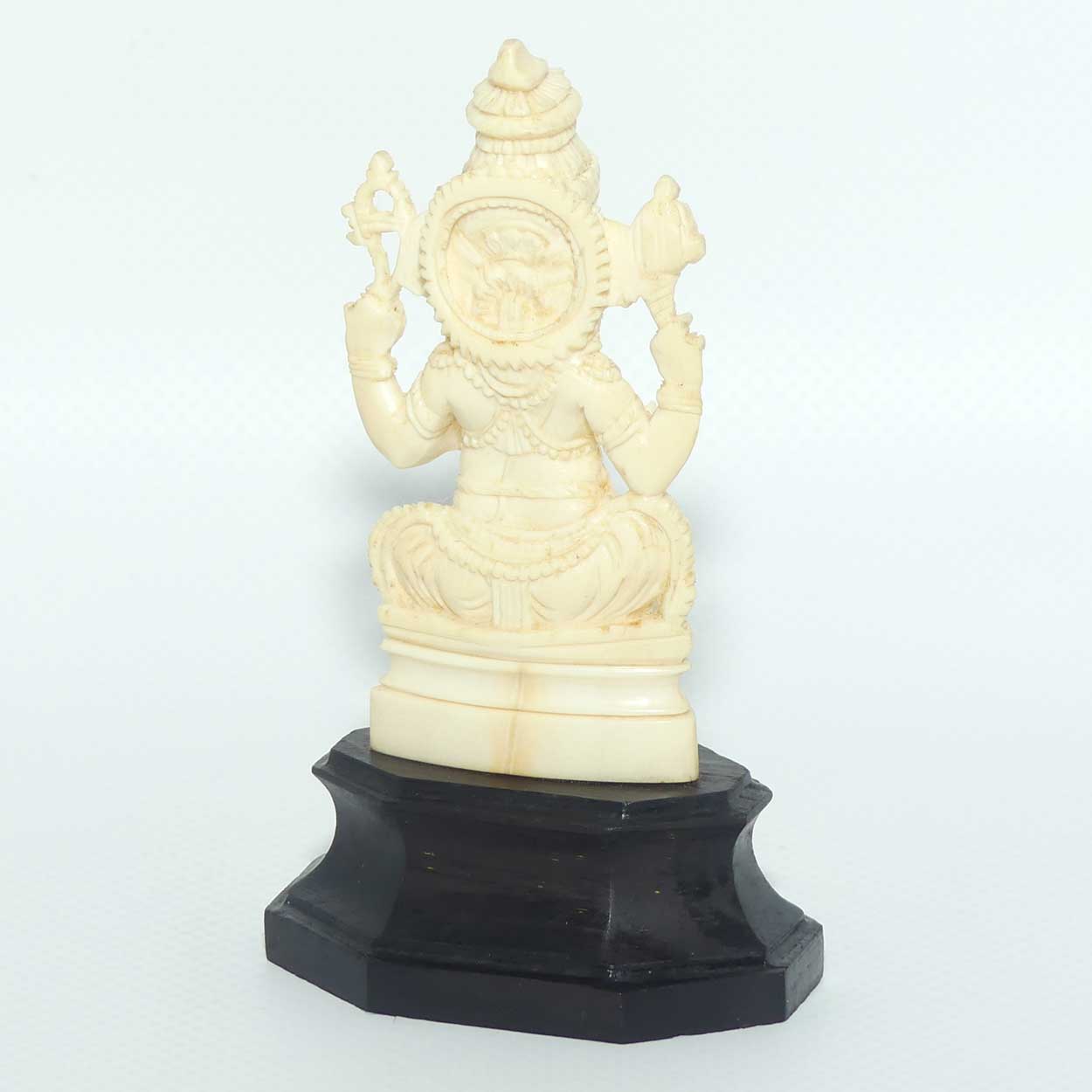 Carved Ivory Figure on Rosewood base | Ganesha | 10.5cm