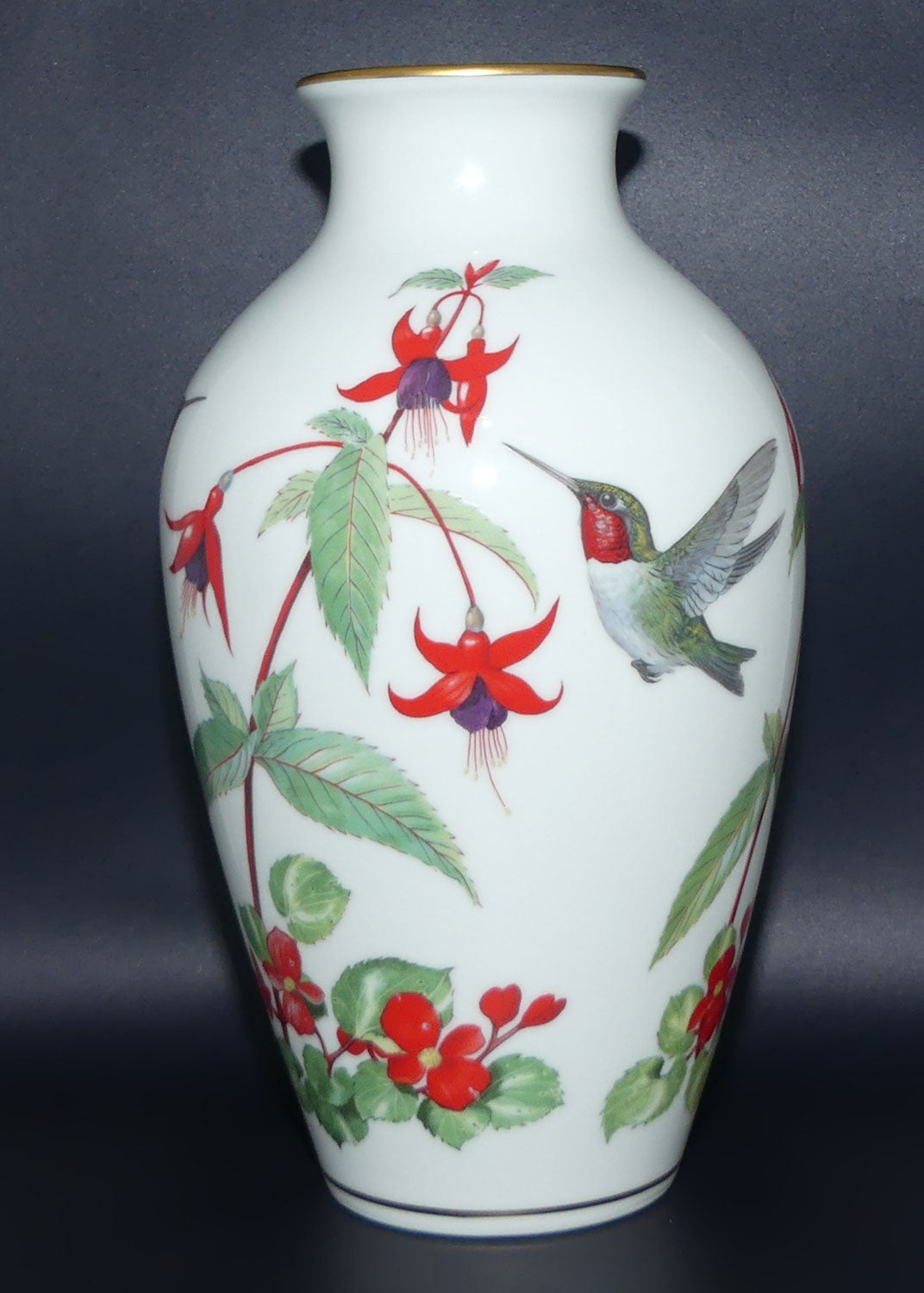 花瓶・フラワースタンド FRANKLIN PORCELAIN Meadowland Bird Vase s-l400.jpg