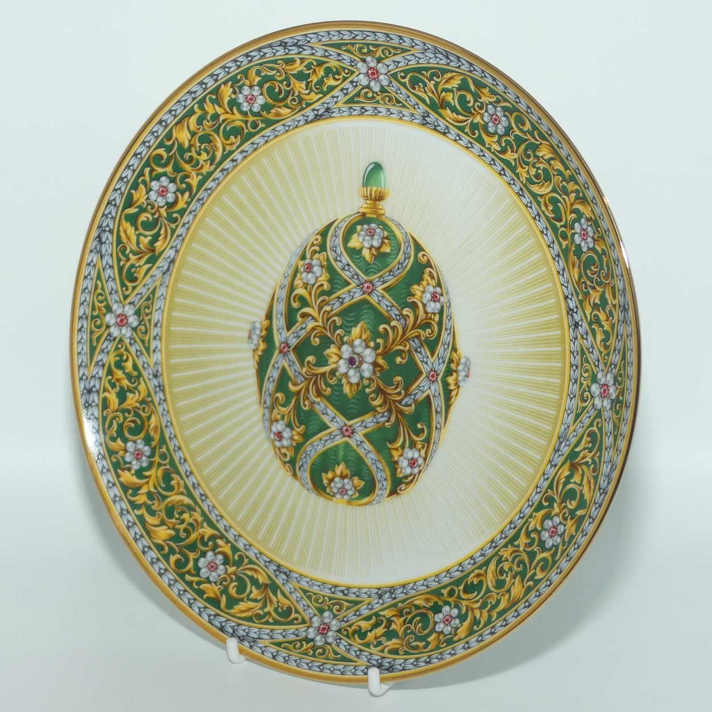 Franklin Mint | Faberge Egg plate | Garden of Jewels | Imperial Egg | Emerald Green