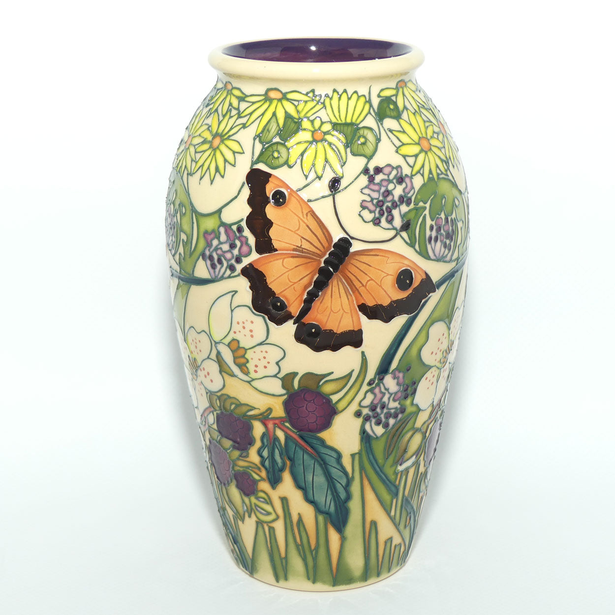 Moorcroft Gatekeeper Butterfly 393/7 vase |LE 20/30