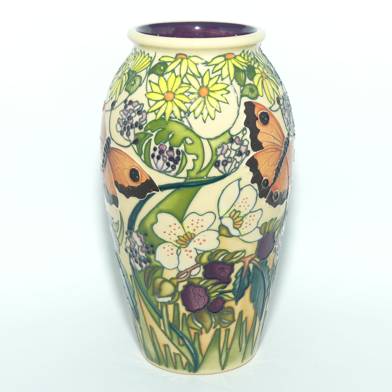 Moorcroft Gatekeeper Butterfly 393/7 vase |LE 20/30