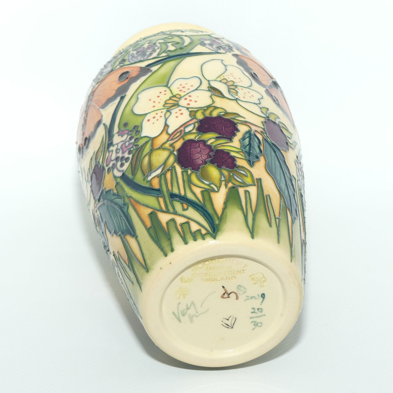 Moorcroft Gatekeeper Butterfly 393/7 vase |LE 20/30