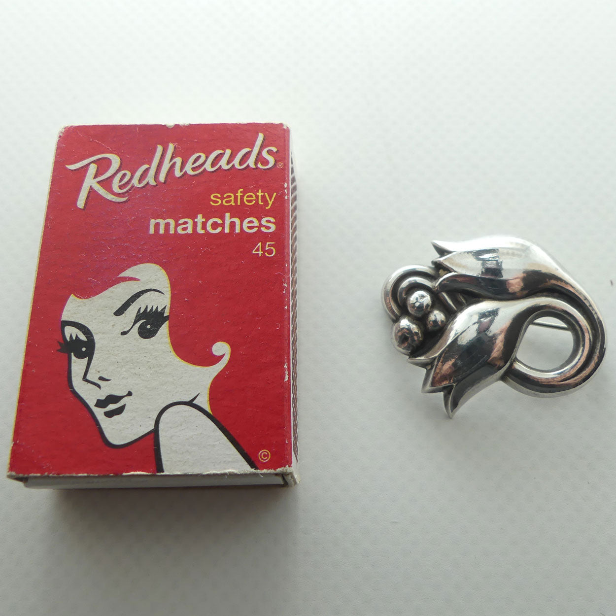 Georg Jensen Sterling Silver Denmark | Tulip Pin Brooch | 100A