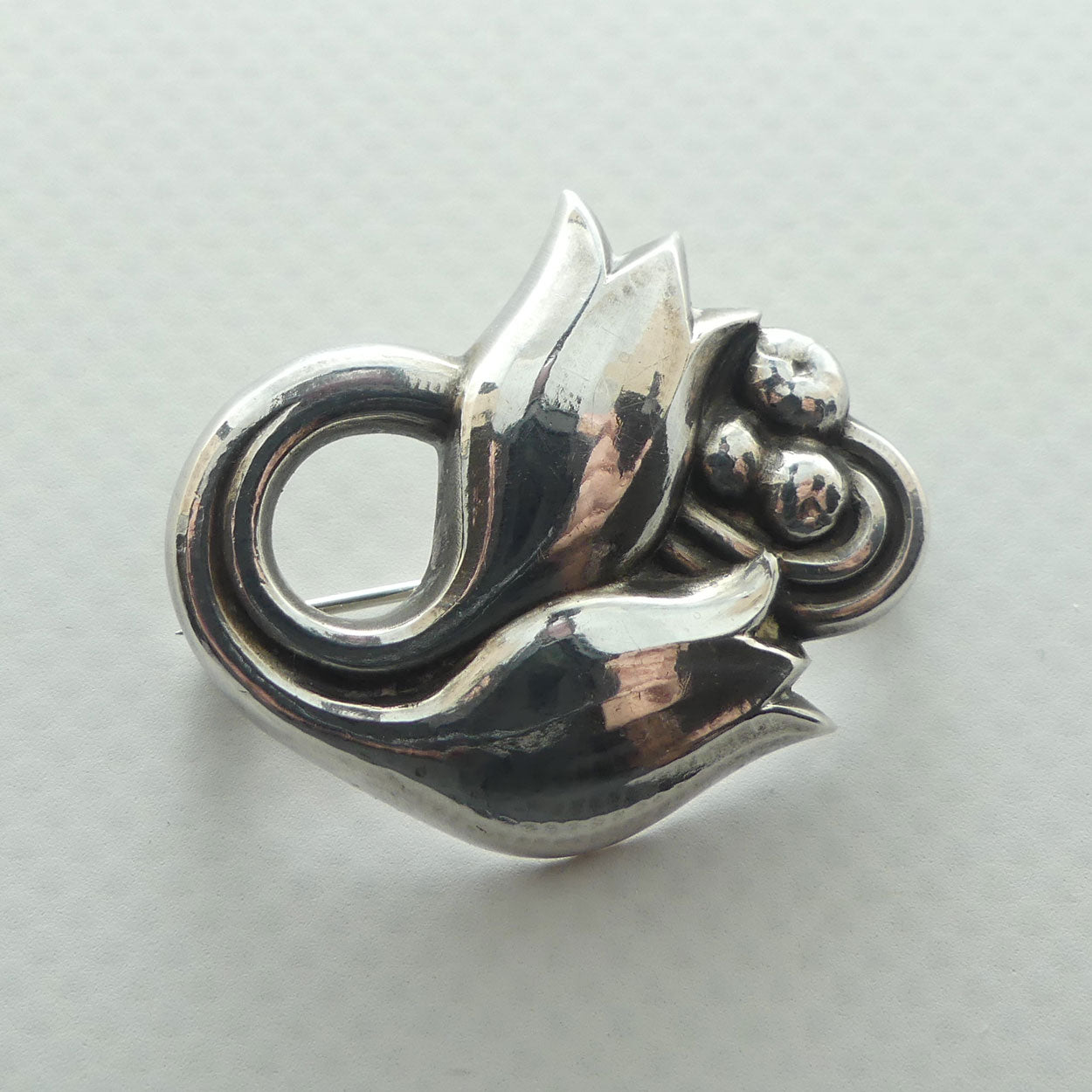 Georg Jensen Sterling Silver Denmark | Tulip Pin Brooch | 100A