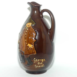 Royal Doulton Kingsware flask | George the Guard | Teardrop | Dewars