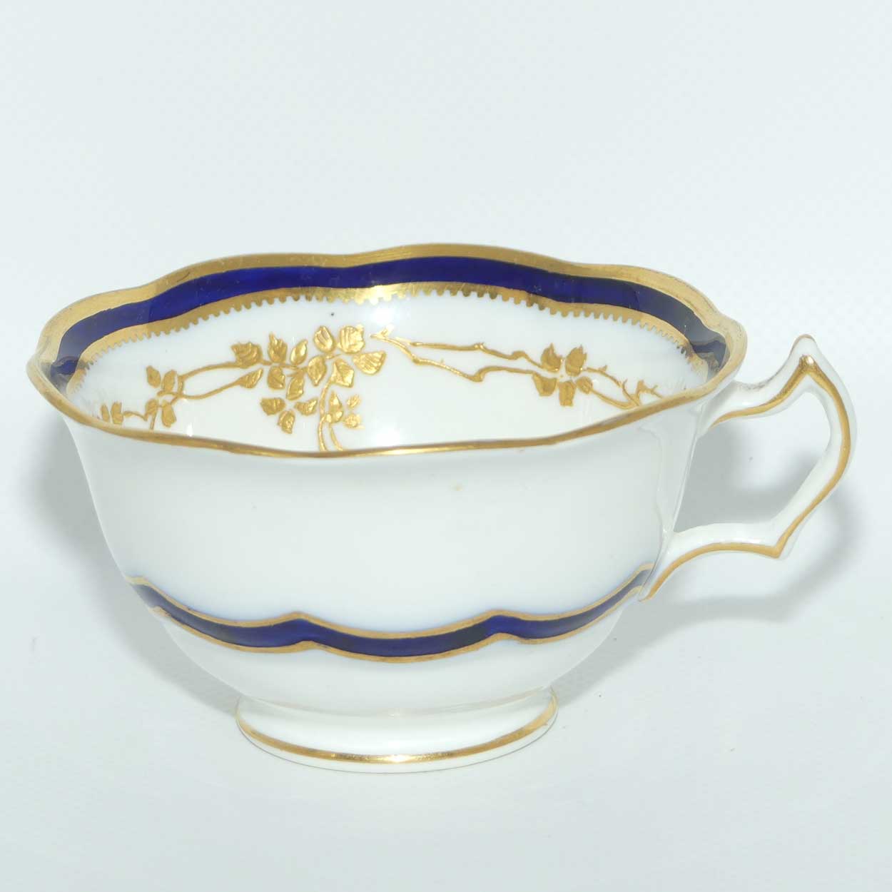 George Jones & Sons Crescent China Blue and Gilt trio
