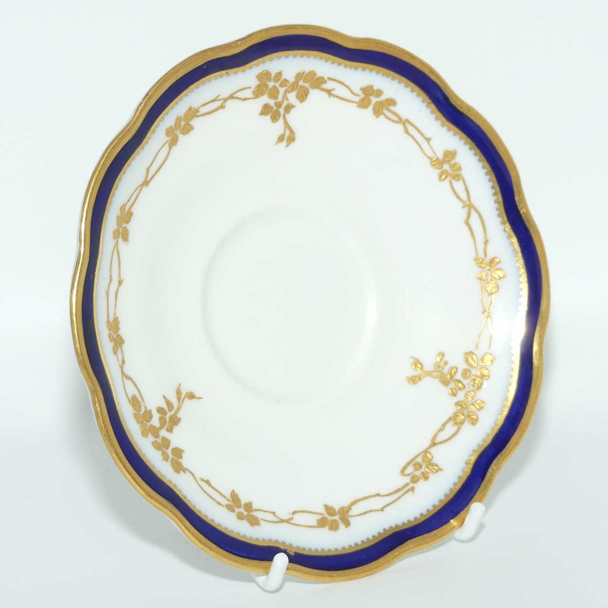George Jones & Sons Crescent China Blue and Gilt trio