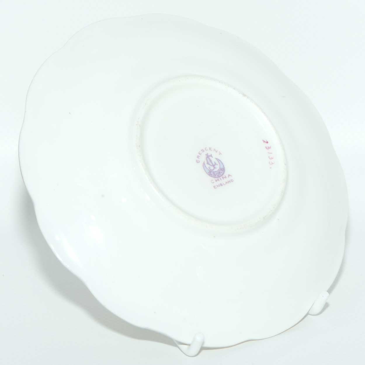 George Jones & Sons Crescent China Blue and Gilt trio