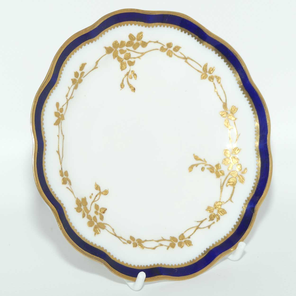 George Jones & Sons Crescent China Blue and Gilt trio