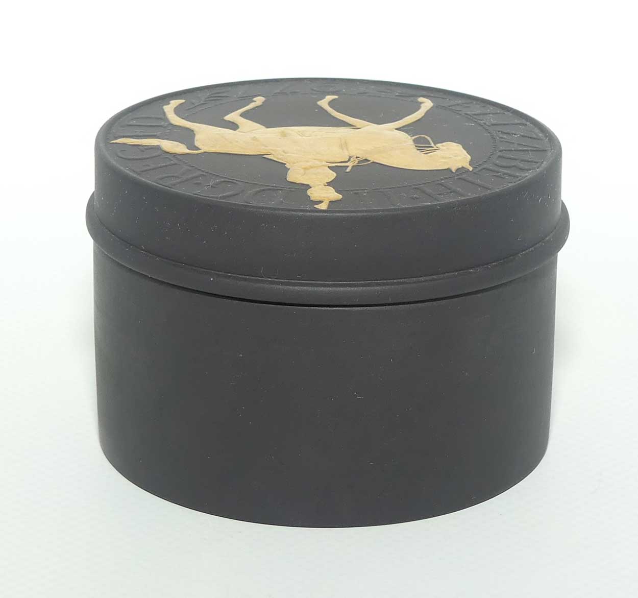 Wedgwood Basalt and Gilt trinket box | Queen Elizabeth II  Silver Jubilee 1977