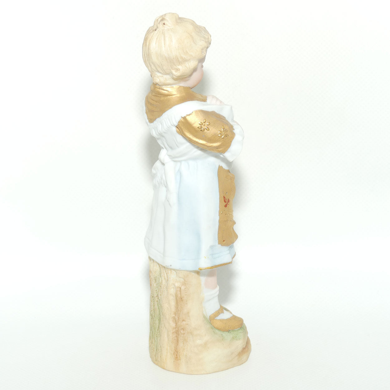 Victorian era Gilt Bisque figure of a Girl