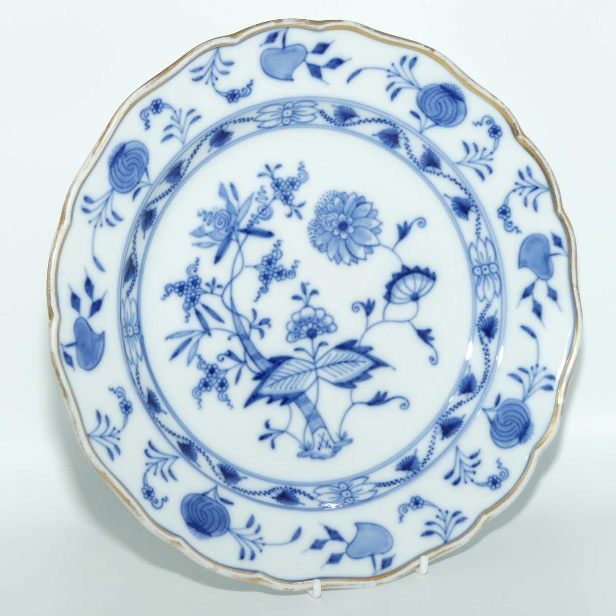 Meissen Blue Onion | Zwiebelmuster Blue Onion plate | Gilt Edge | 25cms diam