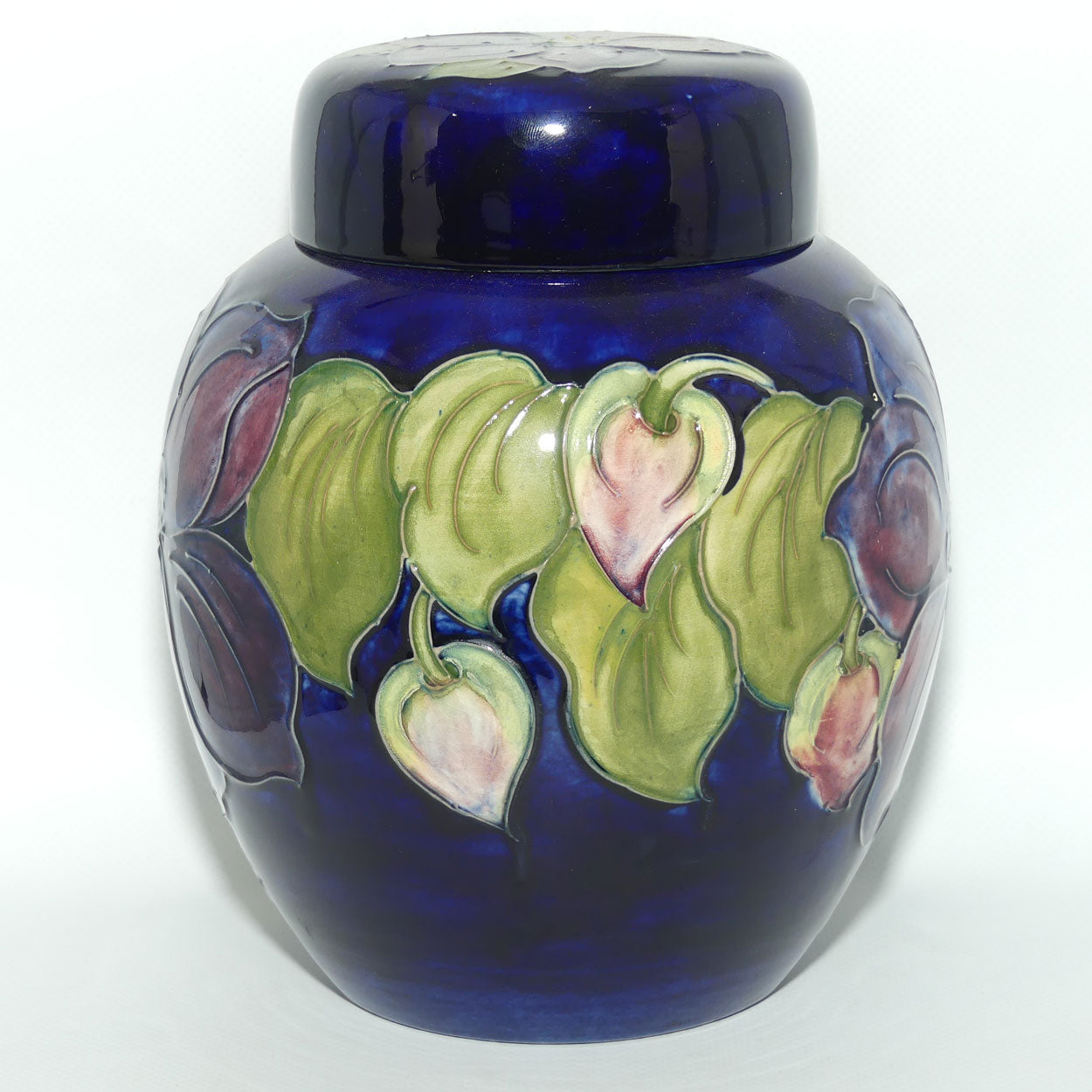 Walter Moorcroft Clematis (Blue) large size lidded ginger jar